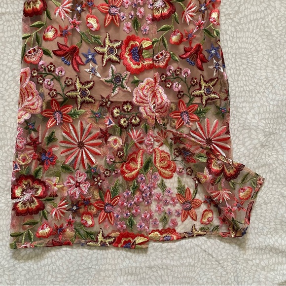 SAM EDELMAN Floral Embroidered Midi Dress Size 0 NWT - Picture 8 of 14